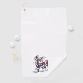 Serviette de golf de Père Noël en colère (En situation)