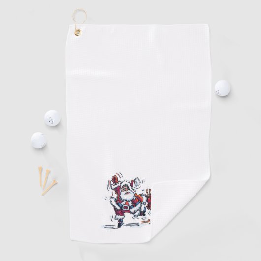 Serviette de golf de Père Noël en colère (En situation)