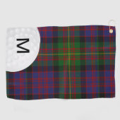 Serviette de golf de plaid de tartan de Carnegie (Horizontal)