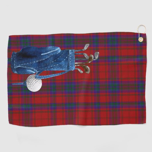 Serviette de golf de plaid de tartan de MacDougall (Horizontal)