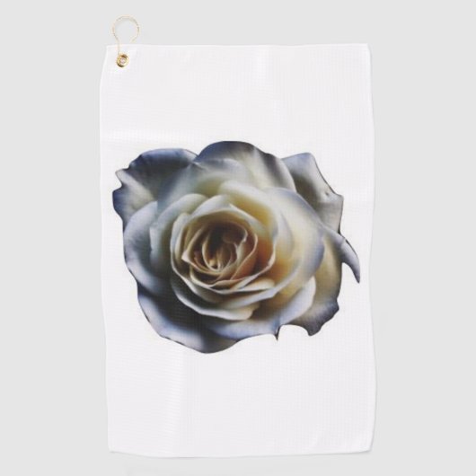 Serviette de golf de rose blanc (Devant)