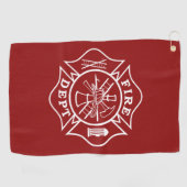 Serviette de golf de sapeur-pompier (Horizontal)
