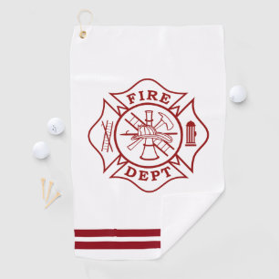 Serviette de golf de sapeur-pompier