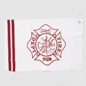 Serviette de golf de sapeur-pompier (Horizontal)
