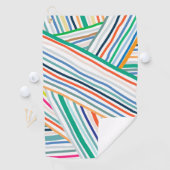 Serviette de golf de Stripes colorées (En situation)