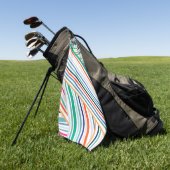 Serviette de golf de Stripes colorées (Vert)