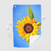 Serviette de golf de tournesol jaune (En situation)