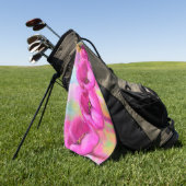 Serviette de golf de Tulipes Roses Violettes (Vert)