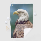 Serviette de golf d'Eagle chauve (En situation)