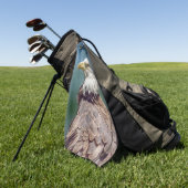 Serviette de golf d'Eagle chauve (Vert)
