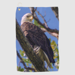 Serviette de golf d'Eagle chauve