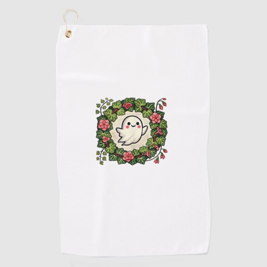 Serviette De Golf Débardeur d'illustration de fantôme mignon mais Éf (Devant)