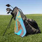 Serviette De Golf Débit d'or azur (Vert)