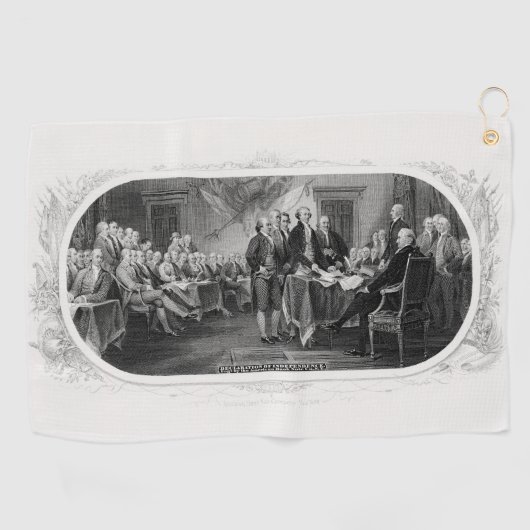 Serviette De Golf Déclaration d'indépendance : billet de 2 dollars, (Horizontal)