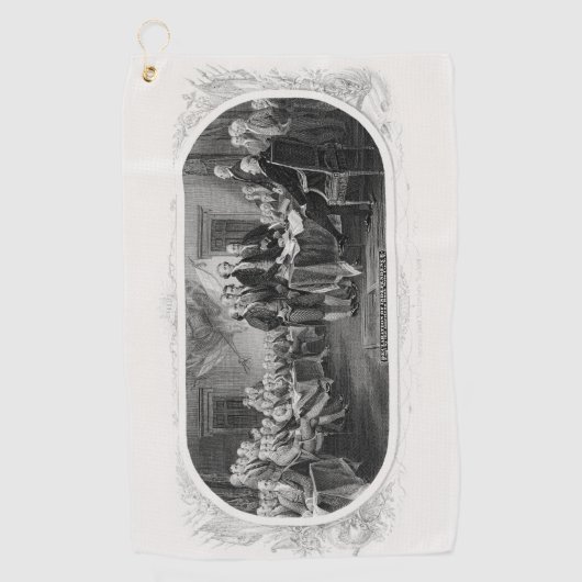 Serviette De Golf Déclaration d'indépendance : Projet de loi de 2 $, (Devant)