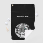 Serviette De Golf Décor bleu tigre sur un (En situation)