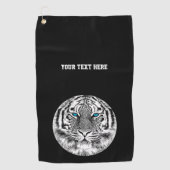 Serviette De Golf Décor bleu tigre sur un (Devant)