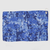 Serviette De Golf Décor Camouflage bleu marine numérique Pixels  (Horizontal)