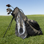 Serviette De Golf Décor de loup sauvage sur (Vert)