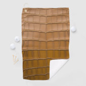 Serviette De Golf Décor du Motif Tan Alligator (En situation)