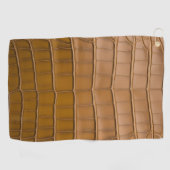 Serviette De Golf Décor du Motif Tan Alligator (Horizontal)