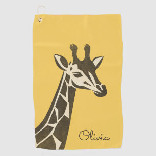 Serviette De Golf Décor en tête de girafe de mignonne