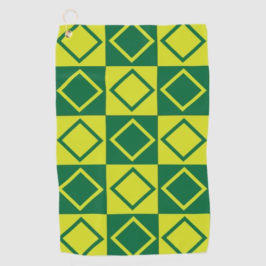 Serviette De Golf Décor géométrique Carré vert (Devant)