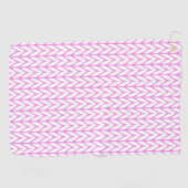 Serviette De Golf Décor rose Motif tricot en Fil (Horizontal)