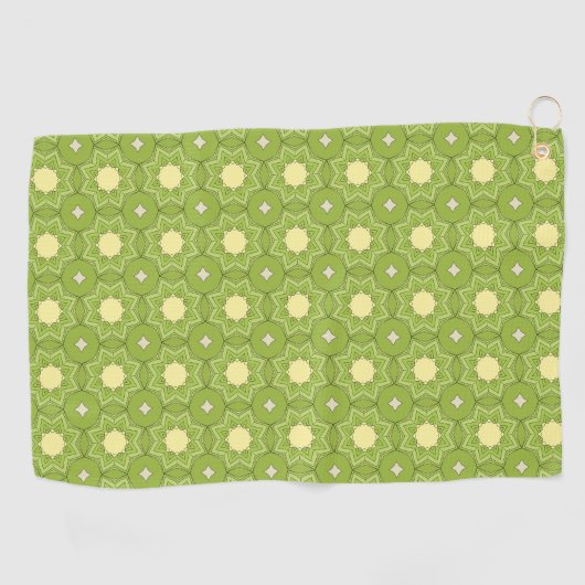 Serviette De Golf Decorative yellow star and diamond patterned (Horizontal)
