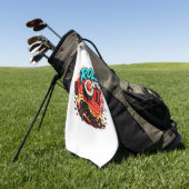 Serviette De Golf Défilement Avec – Drôle Design de Sushi de Surf (Vert)