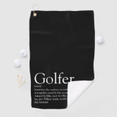 Serviette De Golf Définition de Golfeur personnalisé Noir et blanc (En situation)