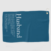 Serviette De Golf Définition de mari bleu moderne stylé cool et amus (Horizontal)