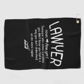 Serviette De Golf Définition drôle de l'avocat (Horizontal)