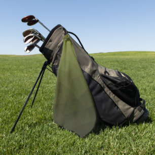 Serviette De Golf Dégradé de vert olive de l'armée à motif géométriq
