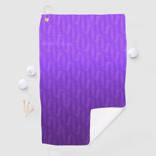Serviette De Golf Dégradé du lilas néon. (En situation)