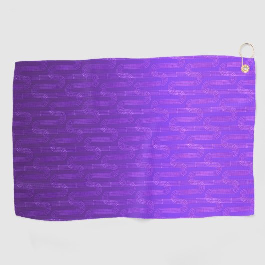 Serviette De Golf Dégradé du lilas néon. (Horizontal)