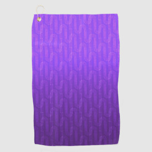 Serviette De Golf Dégradé du lilas néon.