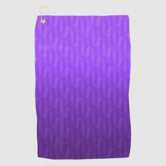Serviette De Golf Dégradé du lilas néon. (Devant)