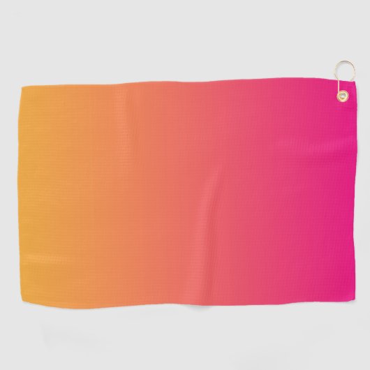 Serviette De Golf dégradé rose et orange (Horizontal)