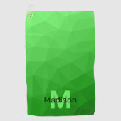 Serviette De Golf Dégradé vert clair géométrie motif maille Monogram (Devant)