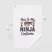 Serviette De Golf Déguisement de ninja drôle Design vectoriel Hallow (En situation)