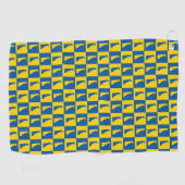 Serviette De Golf Delaware US State Blue Yellow Gold Pattern (Horizontal)