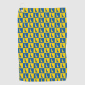 Serviette De Golf Delaware US State Blue Yellow Gold Pattern (Devant)