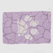 Serviette de golf d'Empreinte de patte animal viol (Horizontal)