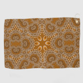 Serviette De Golf Dentelle Fractale Caramel (Horizontal)