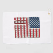 Serviette De Golf Dentiste Patriotique Dent Drapeau (Horizontal)
