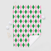 Serviette De Golf Dernier Golf Bachelorette Rose Vert (En situation)