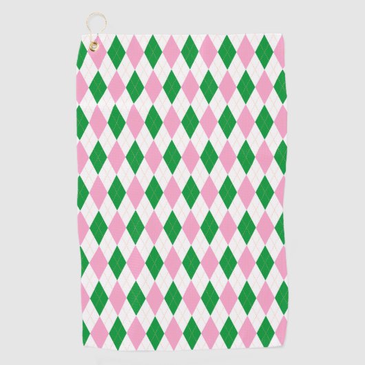 Serviette De Golf Dernier Golf Bachelorette Rose Vert (Devant)
