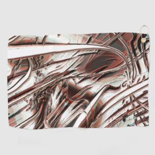Serviette De Golf Dernier recyclage d'images numériques, rouge brun