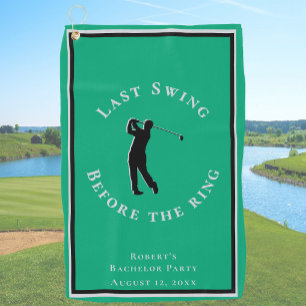 Serviette De Golf Dernier Swing avant l'enterrement de vie de garçon
